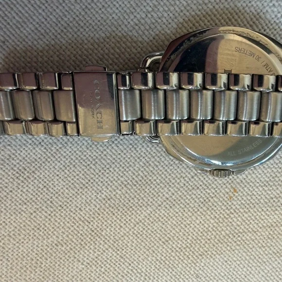 Coach Stainless Steel Women’s Boyfriend Watch with Silver Bracelet - Picture 2 of 4